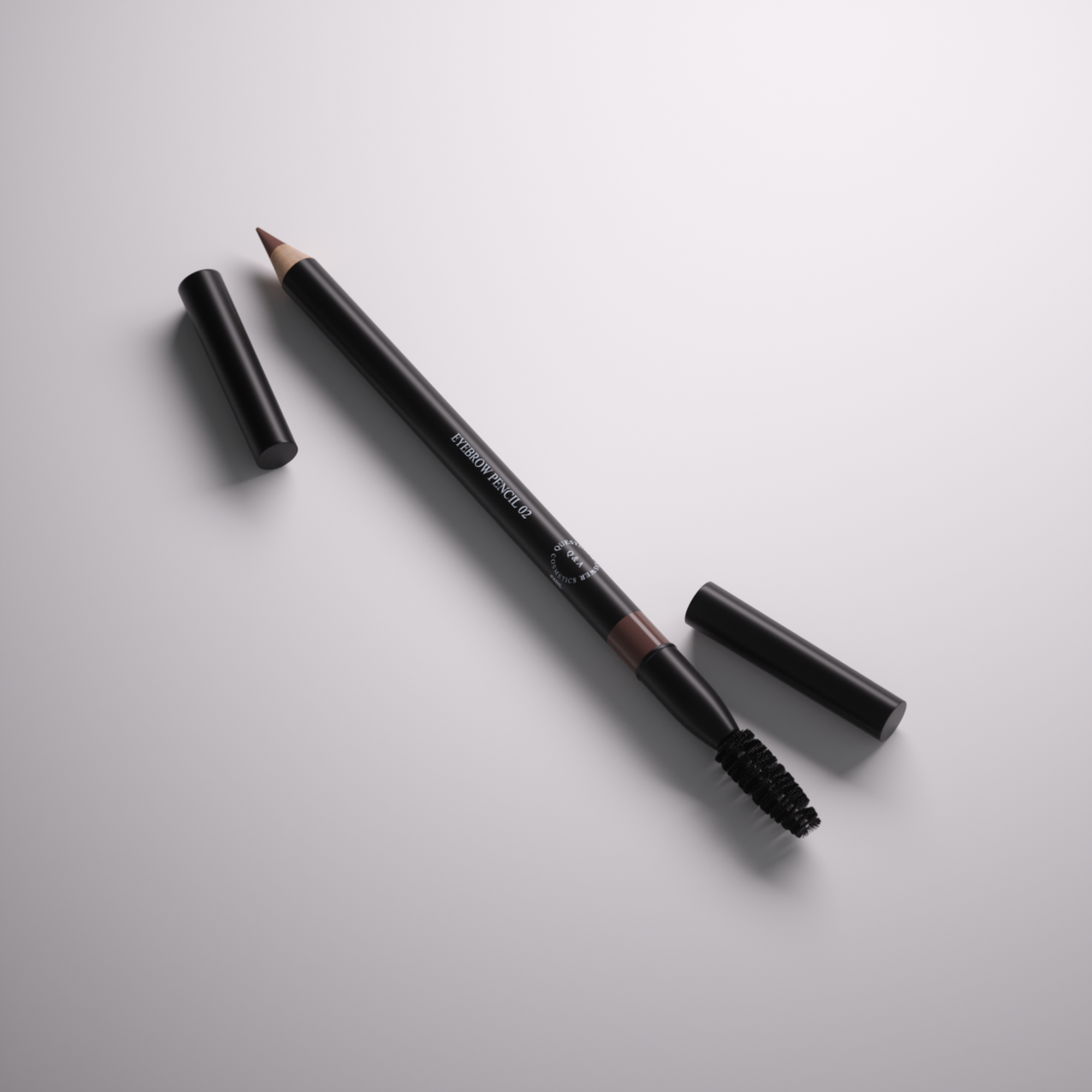 قلم حواجب بفرشاة  بني وسط Q&A PRO NO.02