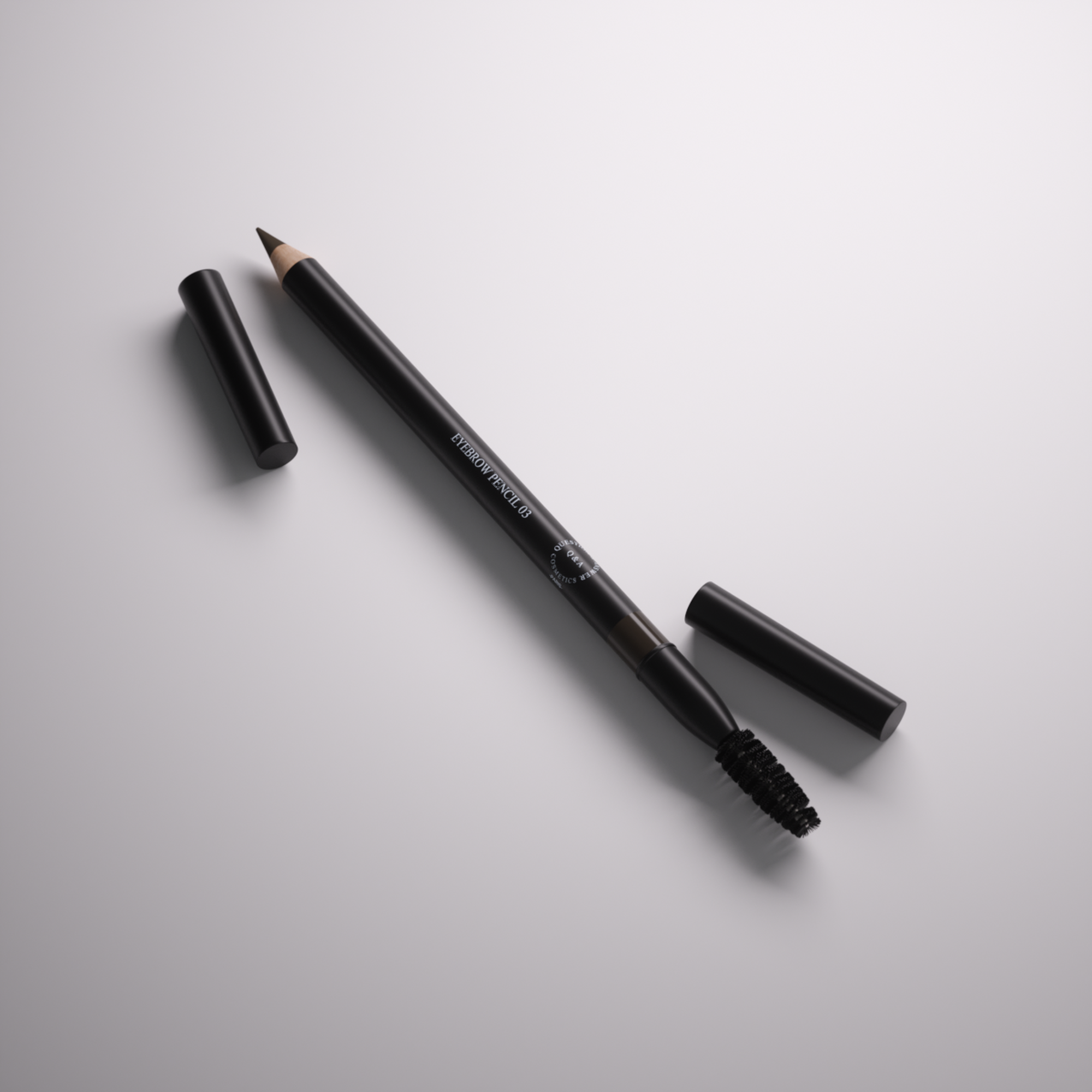 قلم حواجب بفرشاة  بني غامق Q&A PRO NO.03